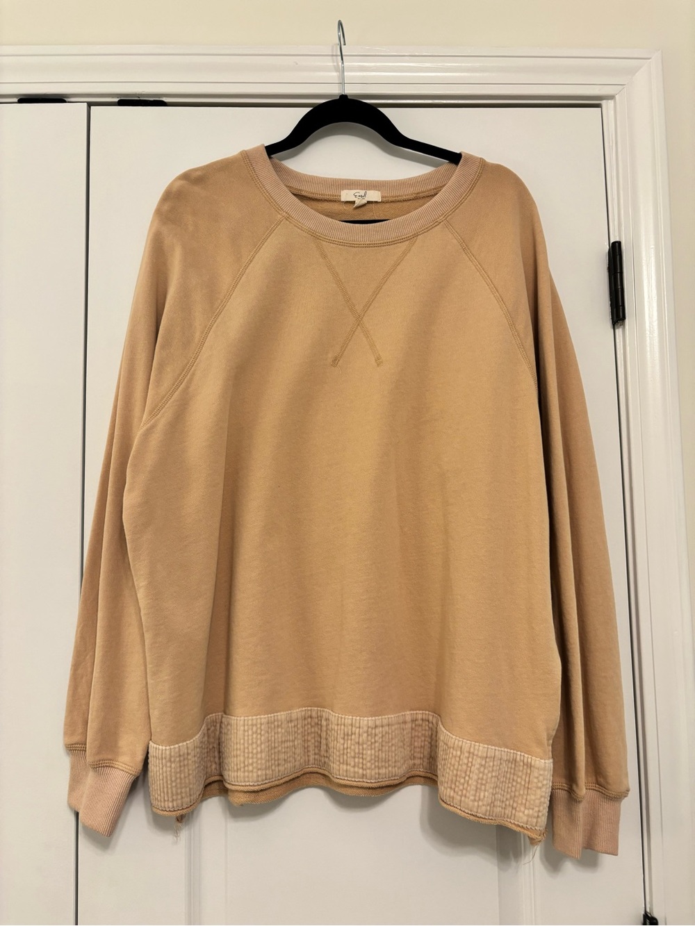 Easel Tan Crewneck Pullover Sweatshirt